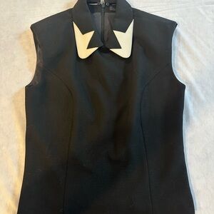 Maje Sleeveless Top Removable Collar Size Small 1 Fashion Luxury Clothing